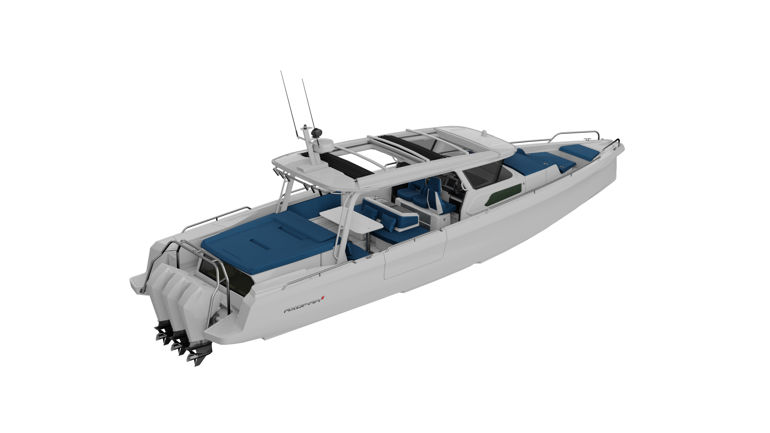 Axopar 45 Cross Top MY2024 W Aft Cabin Baltic Upholstery 2