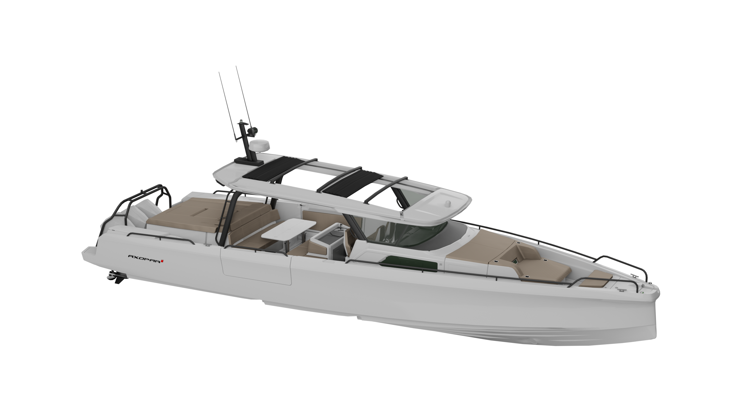 Axopar 45 Cross Top MY2024 W Aft Cabin BRABUS Line Sandstone Upholstery 1
