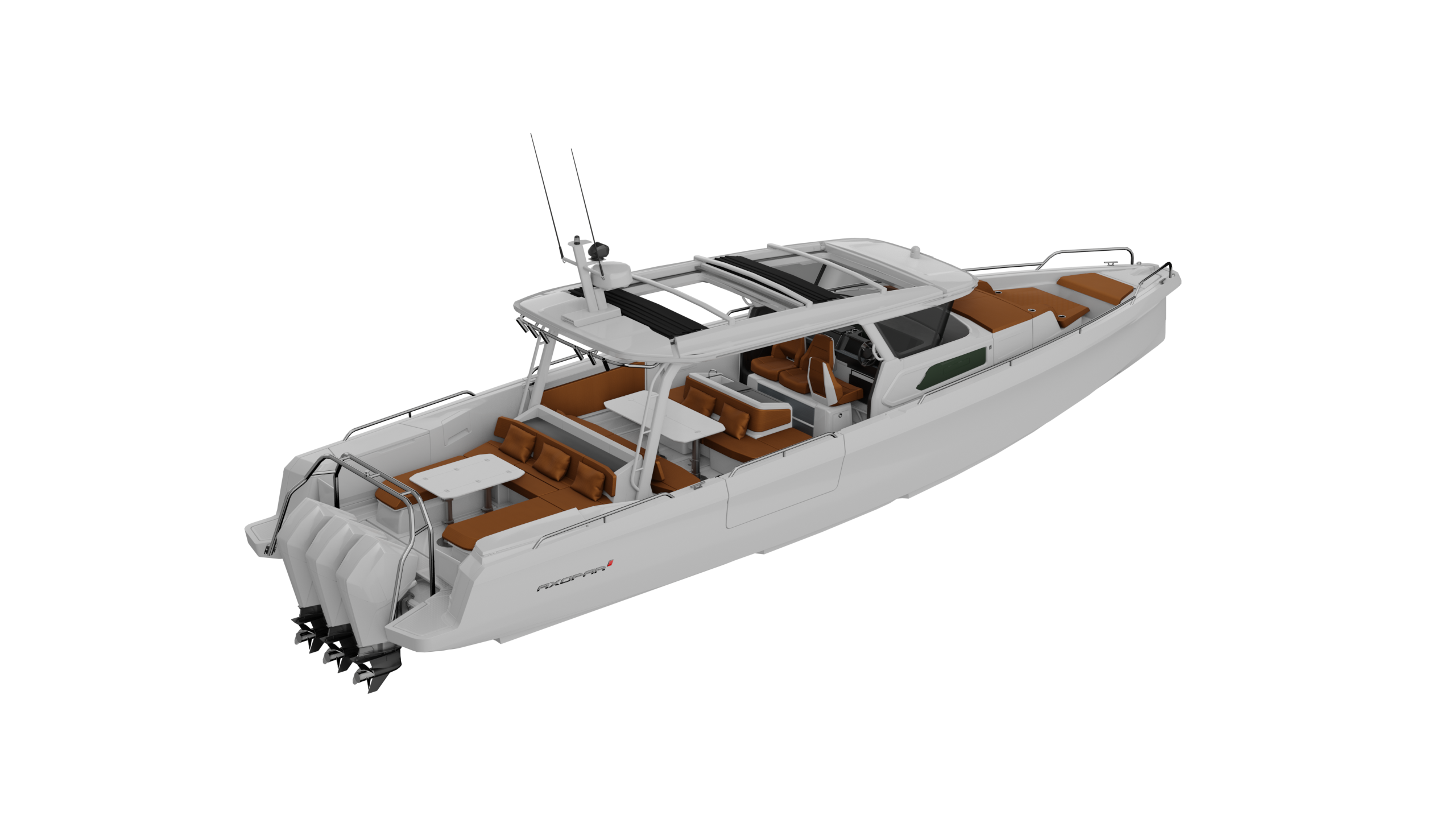 Axopar 45 Cross Top MY2024 W U Sofa Cobre Upholstery 2