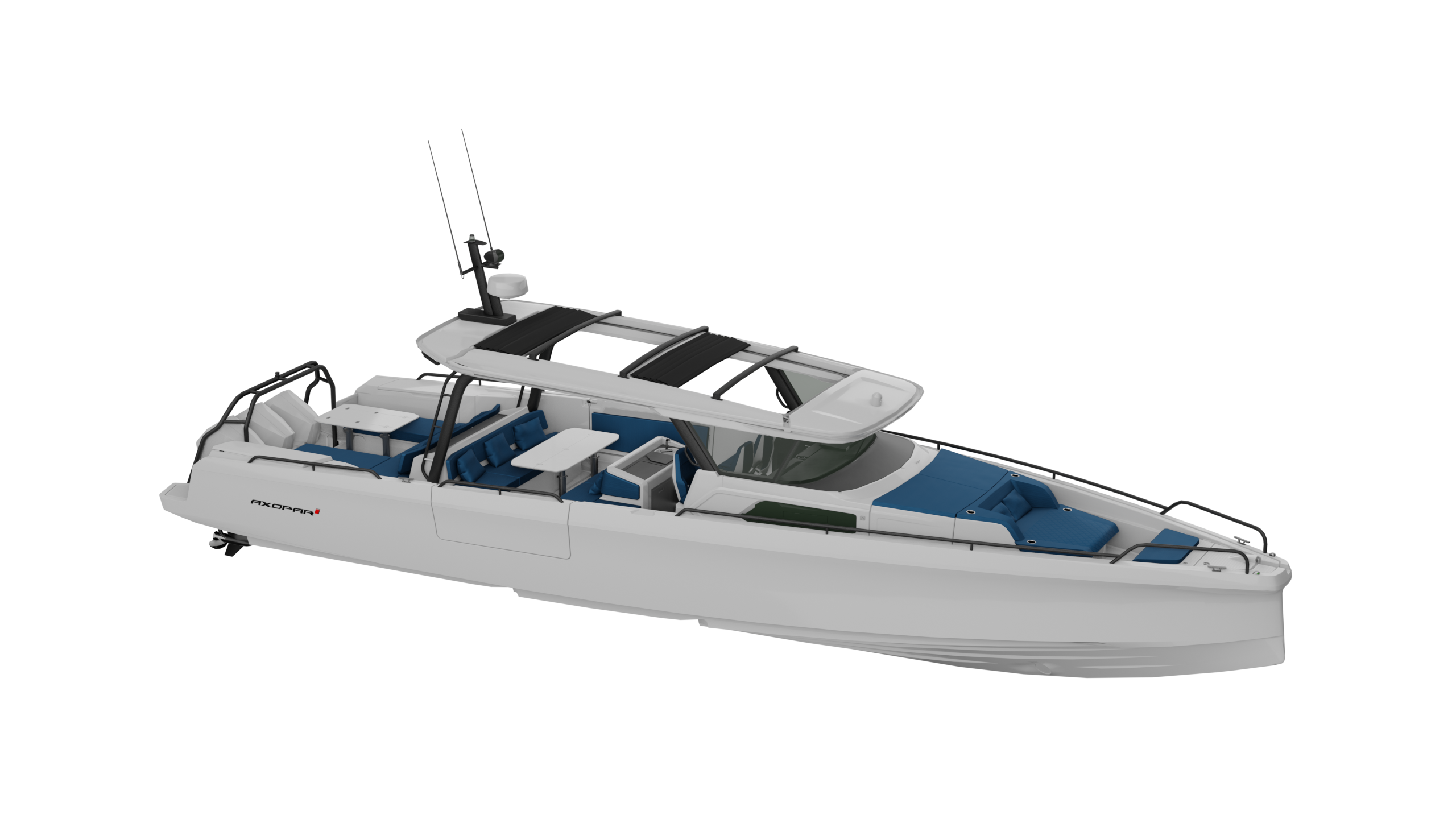 Axopar 45 Cross Top MY2024 W U Sofa BRABUS Line Baltic Upholstery 1